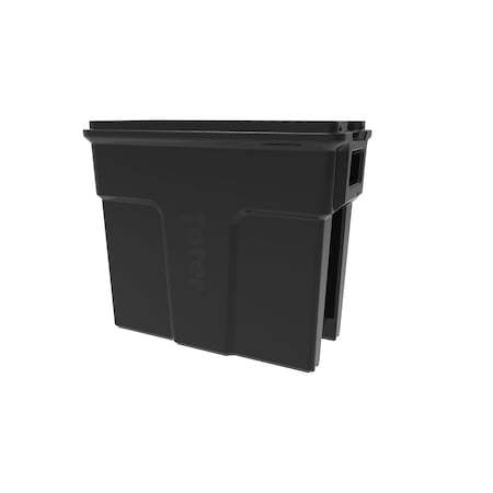 Toter 16 Gallon Slimline Rectangular Trash Can - Black SL016